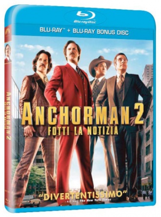 Locandina italiana DVD e BLU RAY Anchorman 2 - Fotti la notizia 
